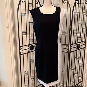 Black and cream layer professional dress